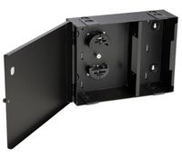 Hellermann Tyton FEWM12 Wall Mount Fiber Enclosure-Unloaded, Accepts 2 Adapter Panels for Fiber Counts 12/16, Black