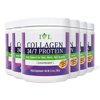 IVL Collagen 24/7 Protein Powder Daily Supplement, 30 Serving per Canister (Pack of 6)