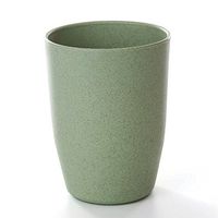 CoCocina 4 Colors Bathroom Wheat Straw Tooth Brush Holder Cup Wash Gargle Suit Bathroom Accessories -Green