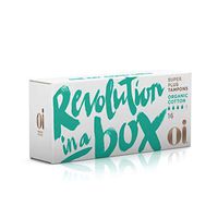 Oi Certified Organic Cotton Tampons | Box of 16 Super Plus Tampons | Non-Applicator