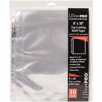 Ultra Pro 8.5"X11" Refill Pages 10/Pkg-For 8"X10" Photos Plastic