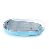 Fantasee Luxury Portable Pill Box Organizer Vitamin Case Container - Non-Toxic BPA Free & Eco-Friendly Tritan Co-Polyester Plastic Gift Packaging Novelty Gift for Friends Family Members (Blue)
