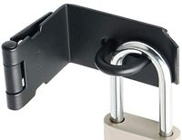 Alise MS9KB-5 Right Angle Padlock Hasp Security Door Clasp Hasp Lock Latch,Stainless Steel Matte Black Finish