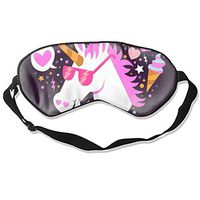 Heart and Unicorn Background with Sunglasses Sleeping Mask Reusable Cold to Improve Sleep Relief Edema Eyestrain Fatigue Headache