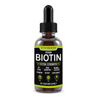 Extra Strength 10,000 mcg Biotin Liquid Drops with Organic Berry Flavor | 60 Servings | Vegan Formula Supports Hair Growth, Strong Nails, Healthy Skin | NO Artificial Preservatives