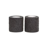 HealiT SafeGrip™ Cohesive Bandage 2inch-Wide Self-Adhering Performance Athletic Wrap Medical Tape, Flexible Breathable, Sports Tape Ideal for Stretch Ankle Sprains, Swelling, Wrist - Black - 2 Pack