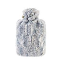 Hot Water Bottle Cashmere Hot Water Bottle Female Water Injection Warm Water Bag Adult Large Lovely Coat Warm Uterus,Gray