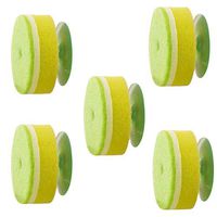 Da.Wa 5Pcs Multi-Function Cleaning Scrunge Scrub Sponge for Smooth Surfaces Furniture Cleaner Kitchen Tools (Green)