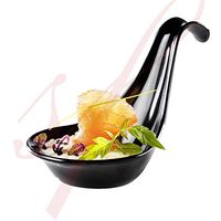 Sweet Flavor Plastic Gourmet Spoon - Black - Pack of 200