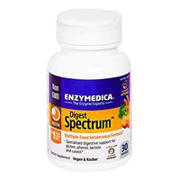 Enzymedica, Digest Spectrum, Dietary Supplement to Support Digestive Relief From Food Intolerances, Vegan, Gluten Free, Non-GMO, 30 capsules (15 servings)