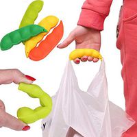 Fiesta Pea Pods Silicone Shopping Bag Basket Carrier Holder Handle Comfortable Grip Silicone 1222.6cm Bag Holder Handle #42705: China, A