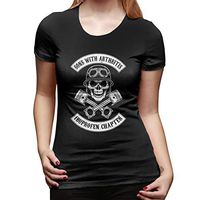 JohnnyKJayTee Woman Sons with Arthritis Ibuprofen Chapter Cotton T Shirt Black XXL with Creative Printed Short Sleeve