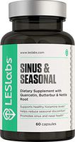 LES Labs Sinus & Seasonal, Sinus Relief & Seasonal Discomfort Supplement for Healthy Histamine Levels, Respiratory & Nasal Health with Butterbur, Quercetin & Nettle Root, 60 Capsules