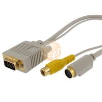 Premium HDDB15 15-pin VGA to S-Video / RCA Adaptor supports Sony PS3