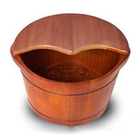 Foot Spa Wooden Tub,Solid Wood Foot Soaking Barrel Bucket，Foot Soak Barrel，Thicken Wooden Tub，Wooden Foot Bath Barrel，Steamed Foot Artifact (Color : B)