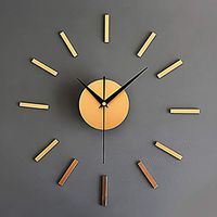 Your only family Fashion Modern Contemporary European Style Retro Acrylic Glass Metal Round Interior Bedroom Living Room Wall Clock/Clock Pretty (Color : Gold)