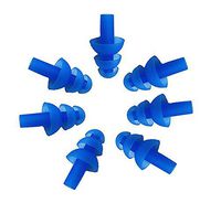 5 Pairs Soft Silicone Swimmer Earplugs Waterproof Flexible Gel Ear Plugs for Swimming or Sleeping (Blue)