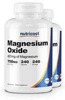 Nutricost Magnesium Oxide 750mg, 240 Capsules (2 Bottles)