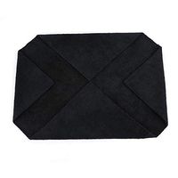 SGCB 16” x 16” Premium Car Edgeless Microfiber Towel 380GSM Absorbent Fine Grade Microfiber Clean Cloth Pro Car Wash Drying Towel for Car Bath Cleaning Waxing Coating Detailing - Black, 1 Pack