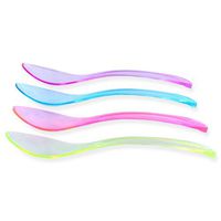 Transparent Plastic Curve Spoons - 1,000 / Case (Green)