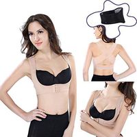 Posture Corrector for Women - Posture Brace - Adjustable Back Straightener - Discreet Back Brace for Upper Back Pain Relief - Gather Chest,Flesh,XL