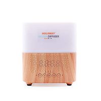 HOLDMAY Music Clock Bluetooth Speaker Humidifier Aromatherapy Machine Diffuser Essential Oils SPA Portable Professional Air Filter for Baby Sleep 300ml (Light Color,7 Color LED Night Lights) 2 Colors