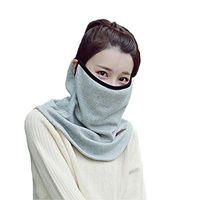 Flyusa Autumn Winter Women Neck Gaiter Warmer Face Mask Soft Warm Windproof Face Mask for Sports Cycling Trips,Light Grey