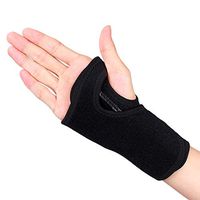 Wrist Brace, Wrist Support Brace Palm Protector with Adjustable Straps and Metal Splint Stabilizer for Carpal Tunnel, Arthritis, Tendinitis, Sprains, Joint Pain Relief (Right)