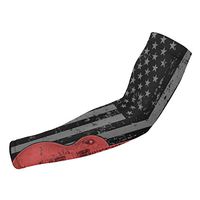 Sincerity First Retro Guitar American Flag UV Protection Cooling Arm Sleeves for Sports Motorcycle Men Women