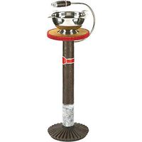 Stinky Cigar Hand Painted Cigar Stand, Match Stick Design Tray, 30" Tall, Ashtray Not Included