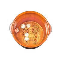 Foot Soaker Tub,Wooden Foot Soak Tub Footbath,Wooden Foot Bath Barrel Wooden Household Durable Health Foot Washing Bucket Foot Tub Solid Wood Foot Bath (Size : 26cm Hight)