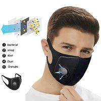 Puimentiua 1/6/10 PCS 95% Filtration 3D Mouth Cover Msks Cropped Thicken Dust Breathable Face Mouth Cover Valve Ma sk.