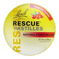 RESCUE PASTILLES, Homeopathic Stress Relief, Natural Cranberry Flavor - 35 Pastilles