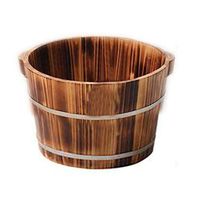 Feet Soaking Tub，Foot Basin Wooden Bucket，Thicken Wooden Tub，Foot Spa Wooden Tub，Steamed Foot Artifact，Solid Wood Foot Washing Barrel (Color : A)