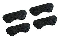 VSUDO Leather Shoe Heel Liner, Shoe Heel Insert, Heel Cushion Inserts, Heel Pads, Heel Insoles, Heel Grips, Design for Men or Women Loose Shoes, Protect Your Heel[2 Pairs-Black-Leather]