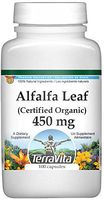 Alfalfa Leaf (Certified Organic) - 450 mg (100 Capsules, ZIN: 517563) - 3 Pack