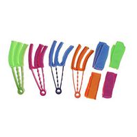 Healifty Window Blind Cleaner 4pcs Duster Brush Air Conditioner Shutters Dust Cleaning Tool Car Duster (Green, Blue, Rosy, and Orange)