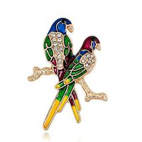 Animal Shape Alloy Parrot Popular Accessories Lapel Pin Fashion Jewelry Brooch Creation Beauty Woman Jewerly Design Style Women Accesories | color - blue