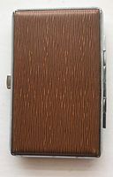 NWLITE Honey Light Brown Leather Double Sided Cigarette Case,Holds 12 to 14 Regular or 100s Size Cigarettes