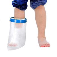 Waterproof Cast Cover for Shower & Bath, Reusable Adult Kid Hand Arm Foot Knee Keeps Casts & Bandages Dry Full Watertight Protection (Kid Foot)