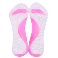 Beiswe One Pair PU Massage Shoes Insoles Non-Slip High-Heeled Massage Point Pain Relief for Any Style Shoe (Pink)