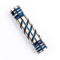 FIRMMTL Small Pill Holder - Carry Your Daily/Emergency Medicine in This Exquisite Titanium Keychain Pill Fob Case(Bule_Silver)