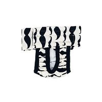 Barkertime Cat Diaper Made in USA - Mustache Washable Cat Diaper Pull-up, S for Spraying Cat, Piddling Cat, Incontinent Cat - Allows for Defecating Outside