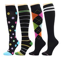 4 Pairs Dr. Motion Therapeutic Graduated Compression Women's Knee-hi Socks…