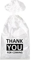 Black and White Thank You for Coming Party Favor Bags with Ties - 12pack
