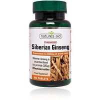 Natures Aid Siberian Ginseng 40mg (600mg equiv) 90 Tabs - 2 Pack
