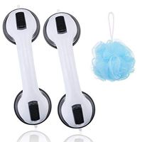 CAMTOA Suction Grab Bar,2 Pack Suction Shower Handle,Bathroom Balance Bar,Safety Hand Rail Support,Non Skid - Handicap, Elderly, Injury, Senior Assist Bath Handle … (Blue)