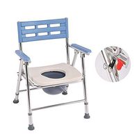 WYQWANLJX Folding Bath Chair, Aluminum Alloy Toilet/Bathroom Dual-Use Chair, Suitable for Disabled/Patient/Pregnant Women, Height 3-Speed Adjustable