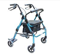 Walking Stick Pedal Cross-Border Travel Wheelchair Trolley Portable Cane Wheel Walker Solid Circle Everyday Use Light Weight Extra Help Aluminum Alloy