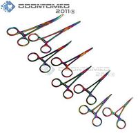 OdontoMed2011® Ultimate Hemostat Set Multi Color, 8 Piece Ideal for Hobby Tools, Electronics, Fishing and Taxidermy Rainbow Color